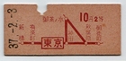 旧国鉄の乗車券_昭和３7年2月_東京駅_表面